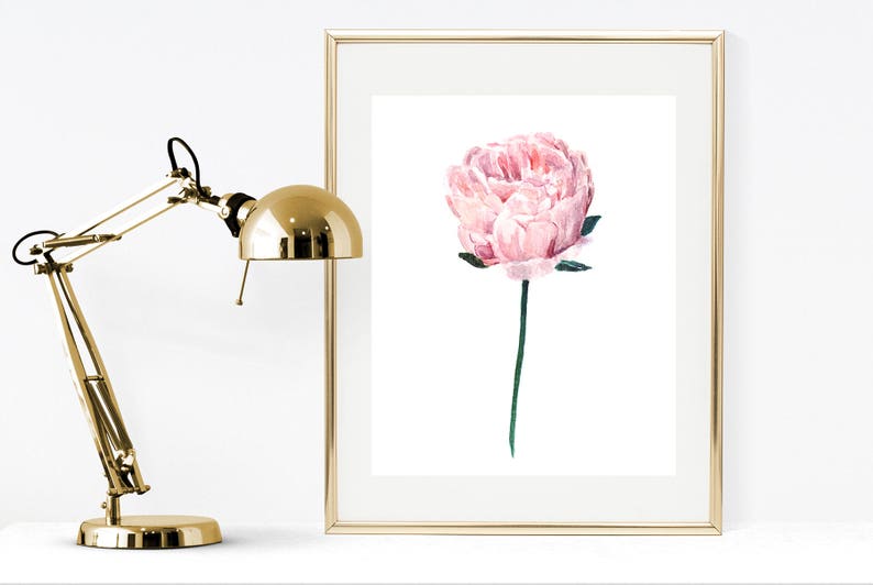 Pink Peony print printable peony botanical print botanical | Etsy