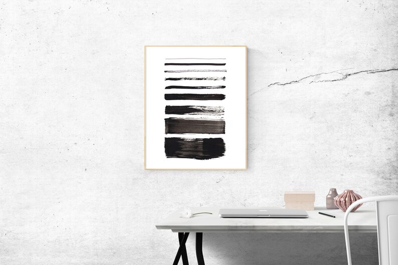 Set of 3 Minimalist Prints, Black and White Prints, Abstract Prints ...