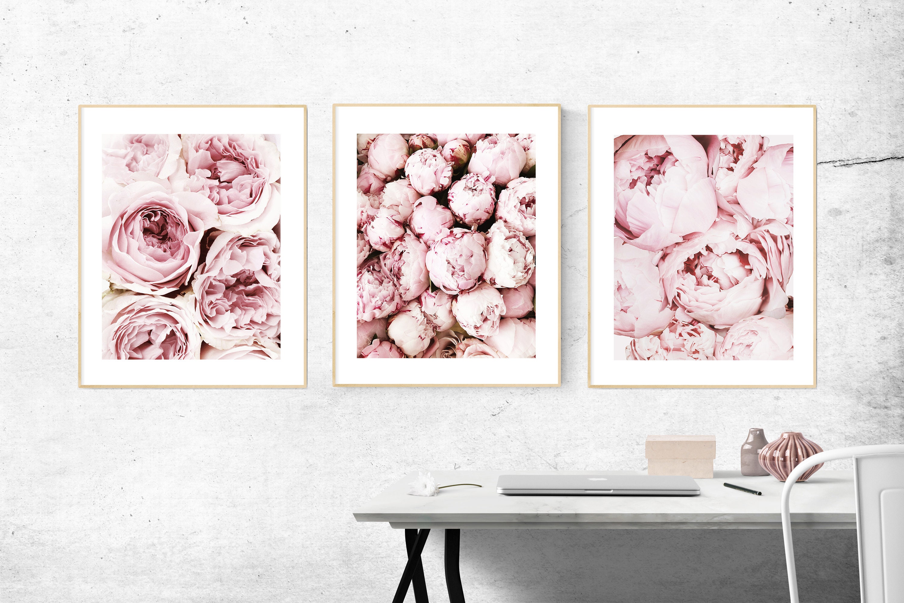 PINK PEONY FRAMED WALL ART main image 0