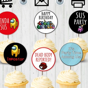 Among Us Cupcake Toppers Party Printable PRINTABLE Decor - Etsy Canada