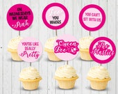 Mean Girls Cupcake Toppers Printable Decor Mean Girls Inspired