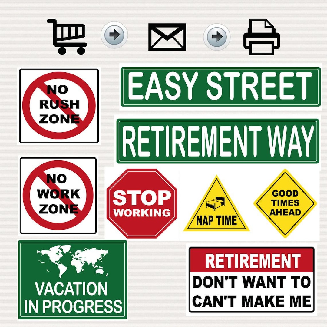 Retirement Party Printable Signs Kit Road Signs Travel Theme Road Retirement Party Printable Signs Kit Road Signs Travel Theme Road