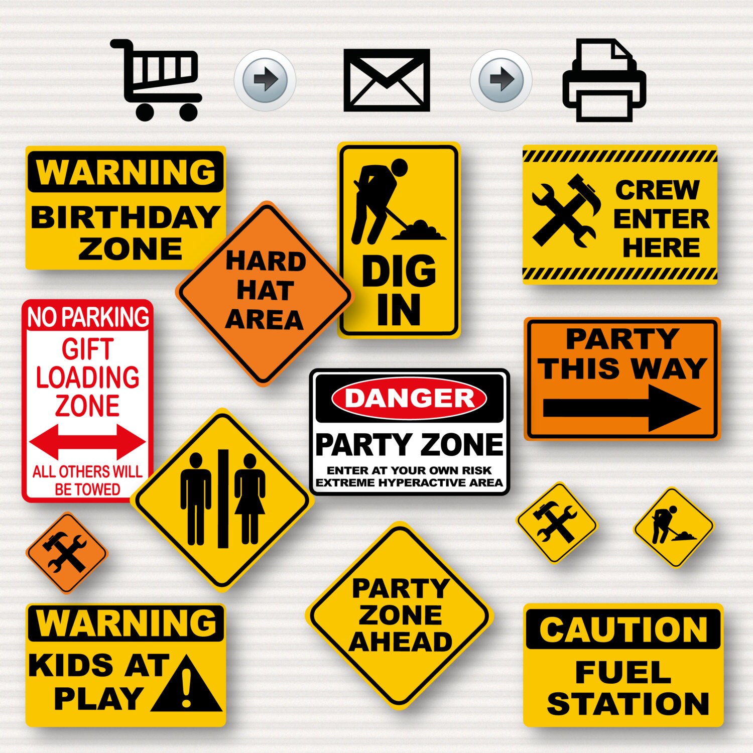 Construction Birthday Party Signs Party Signs Construction Etsy