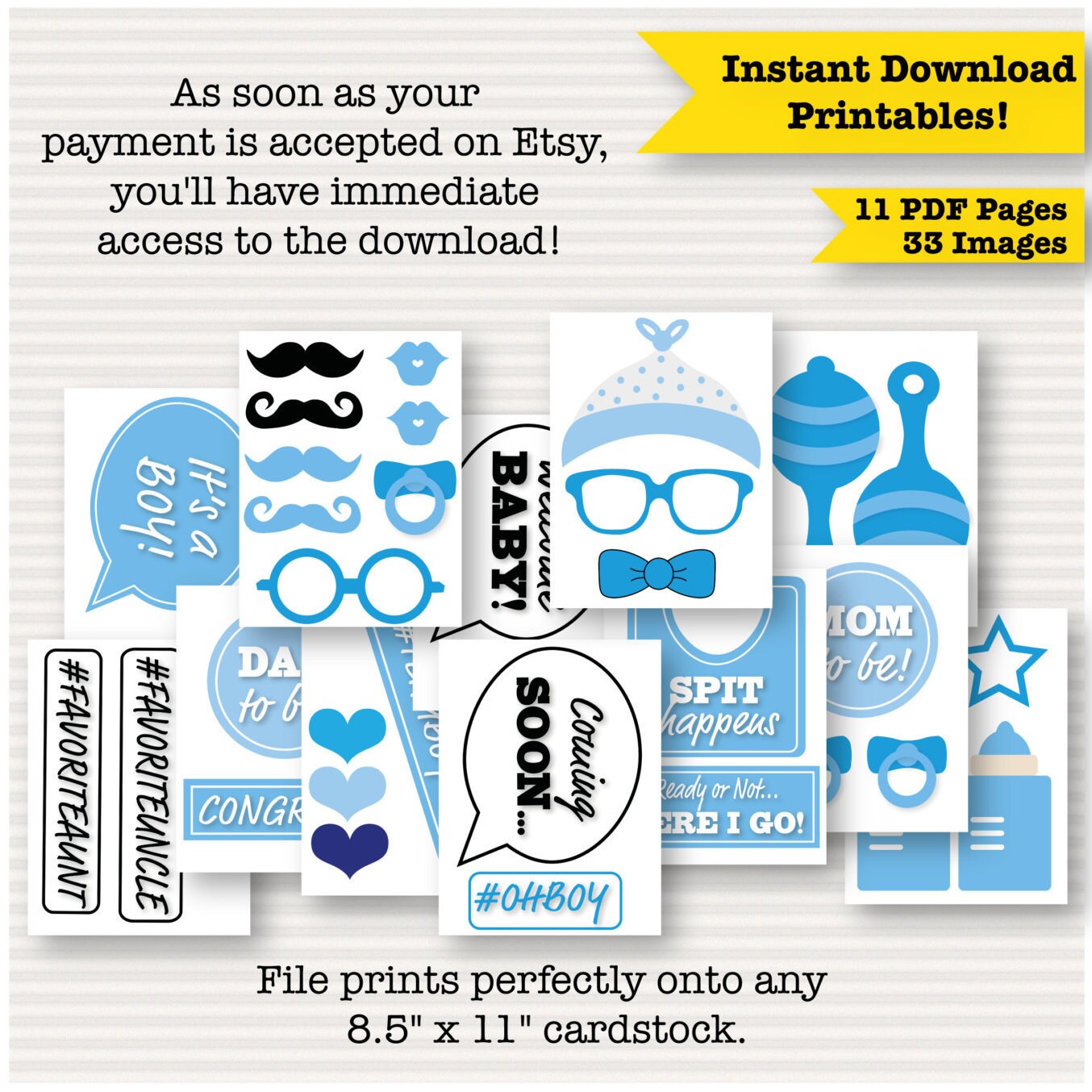 Baby Shower Printable Photo Booth Props Baby Shower Etsy Australia