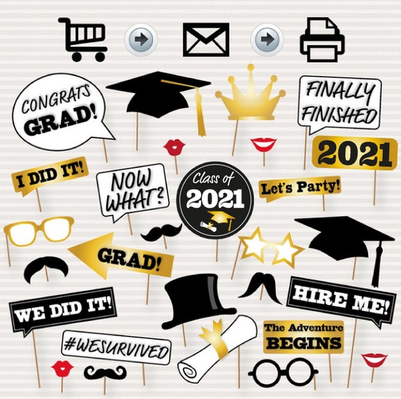 Download Graduation Photo Booth Printable Props 2021 Graduation Party Instant Download Graduation Photo Booth Props 2021 Graduation Party Props By Surprise Inc Catch My Party