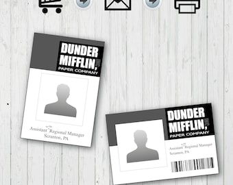 The Office Inspired Dunder Mifflin Employee Id Badge Dwight | Etsy