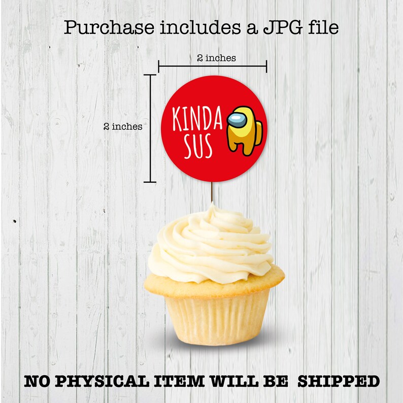 Among Us Cupcake Toppers Party Printable PRINTABLE Decor Etsy