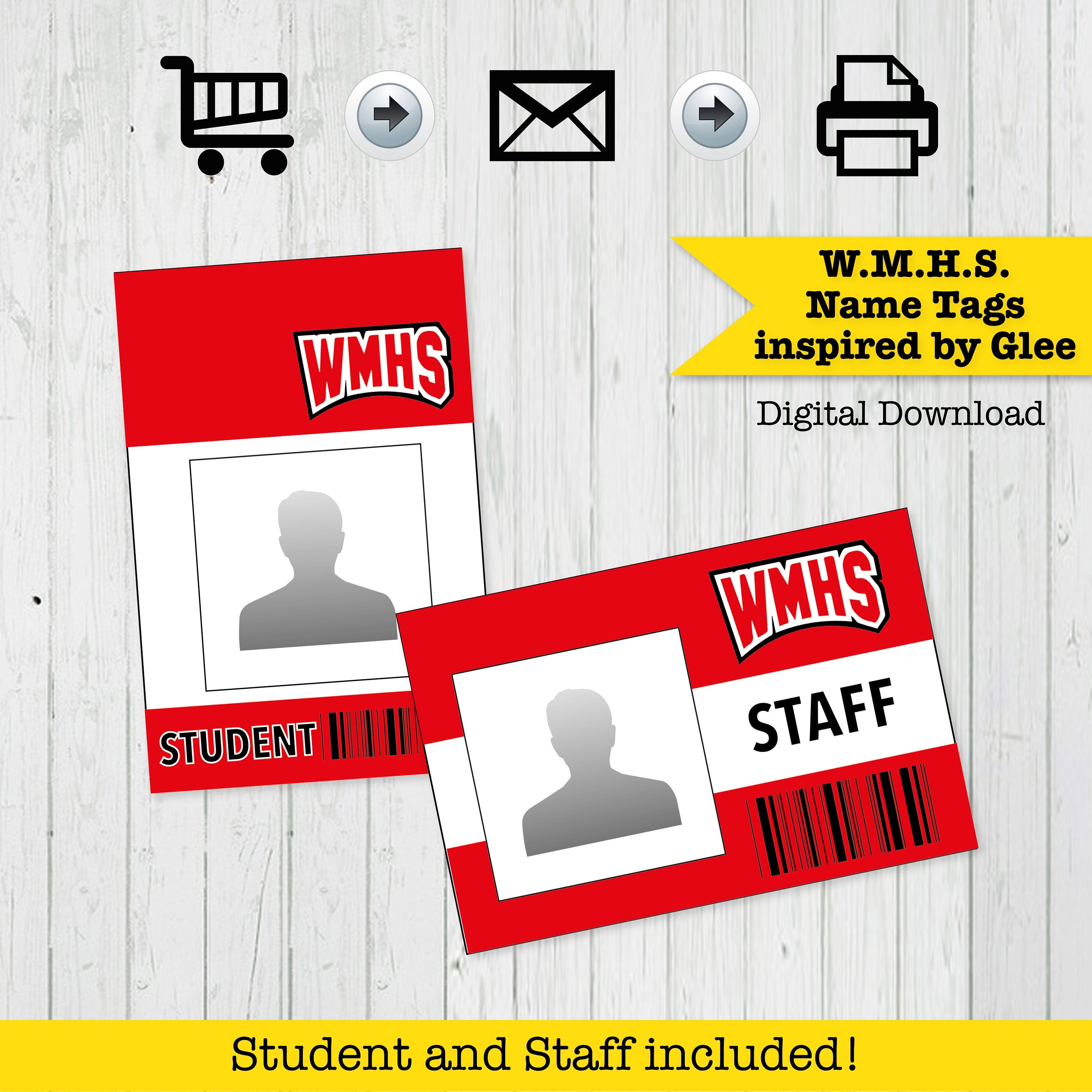 William Mckinley High School Name Badge Id Card Glee High Etsy William Mckinley High School Name Badge Id Card Glee High Etsy