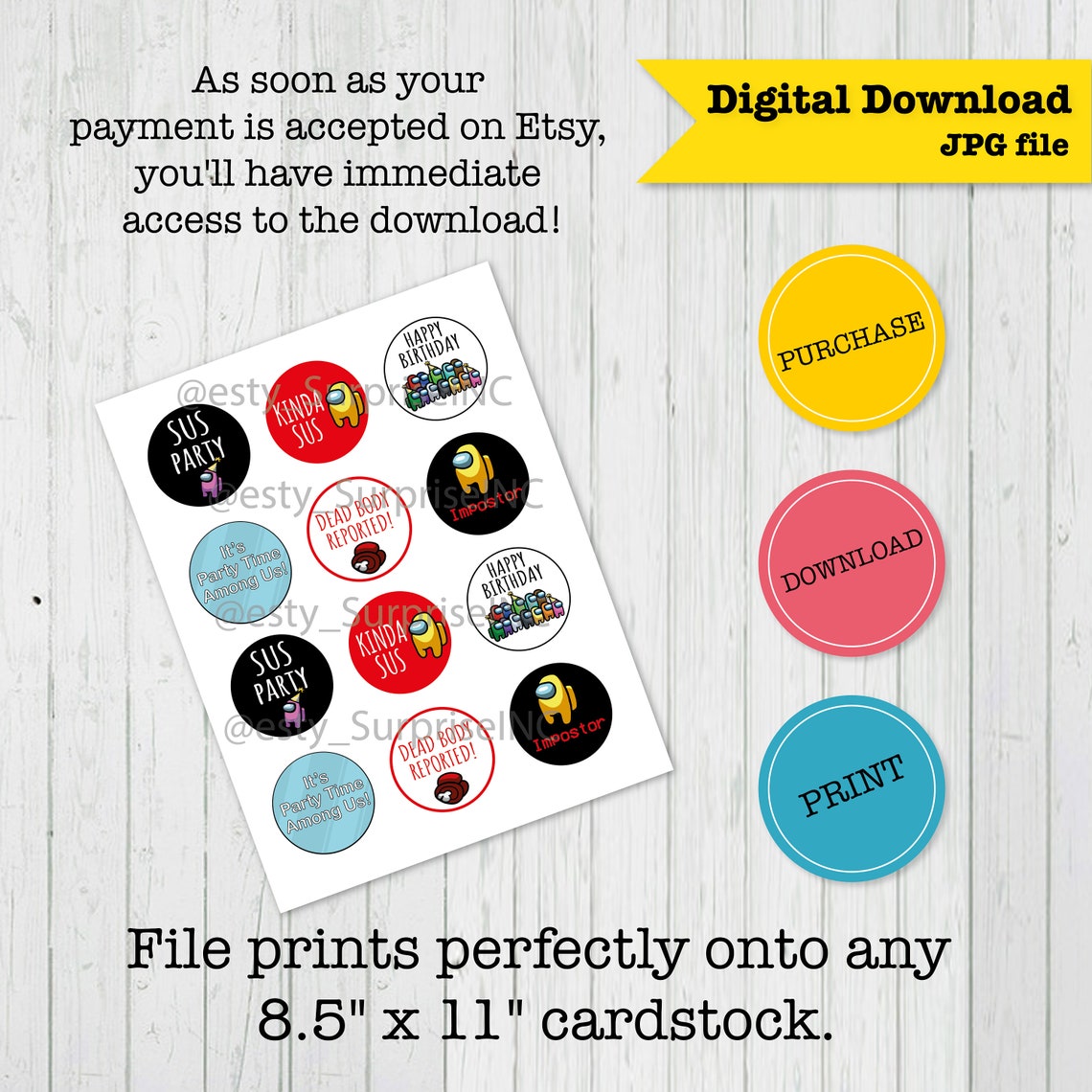 Among Us Cupcake Toppers Party Printable PRINTABLE Decor - Etsy Canada