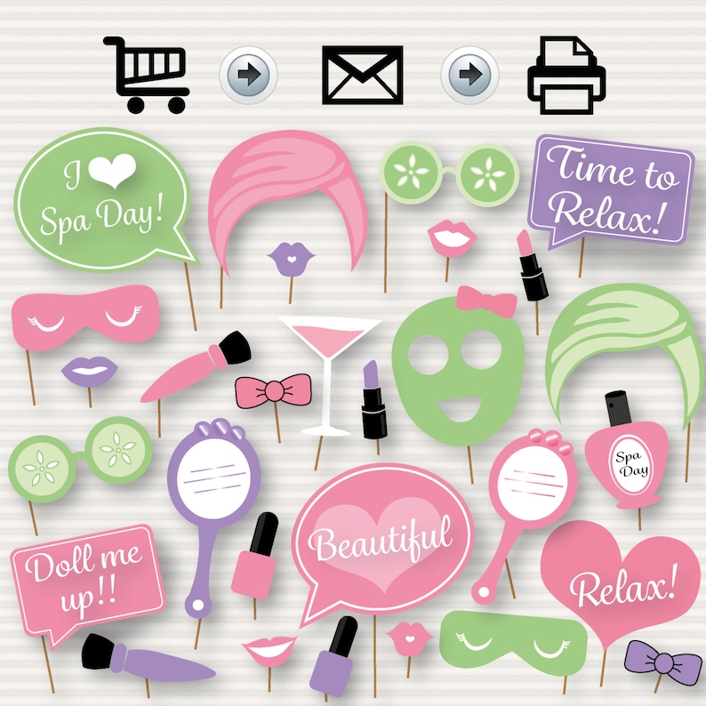 Spa Working day Get together Printable Picture Booth Props - Prompt Down load - Spa Celebration - Spa Working day - Snooze Sleepover Manicure Pedicure- Spa Birthday Bash graphic regarding Spa Party Printable named Spa Working day Bash Printable Picture Booth Props - Immediate Down load - Spa Social gathering - Spa Working day - Rest Sleepover Manicure Pedicure- Spa Birthday Get together