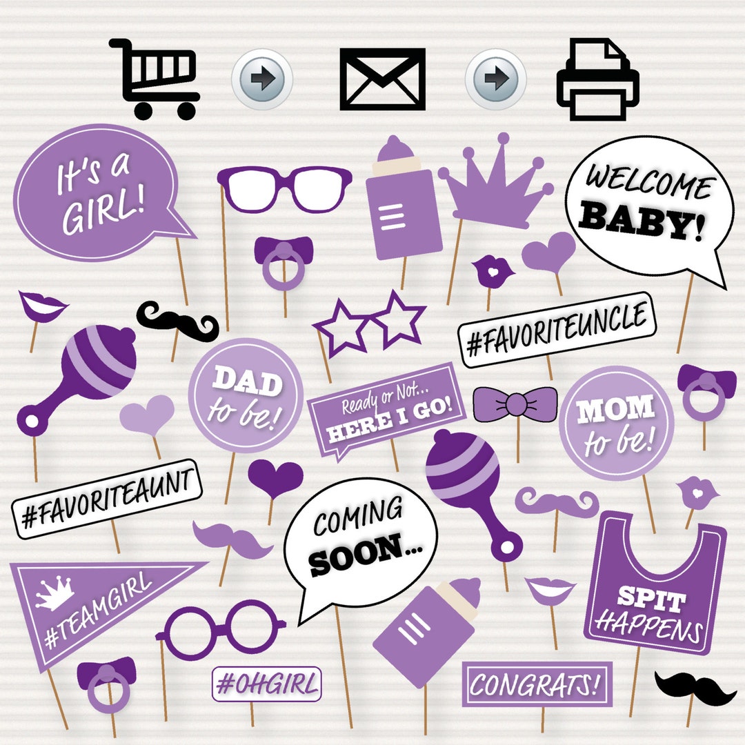 Baby Shower Printable Photo Booth Props - Baby Shower Photobooth Props ...