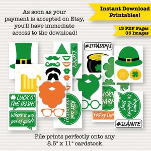 St. Patrick's Day Printable Photo Booth Props Irish Photo Booth Props Saint Patrick's Day Photobooth Party Printable St. Patrick's Day image 2
