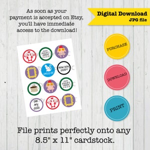 Friends TV Cupcake Toppers Party Printable Tv Series Inspired ...
