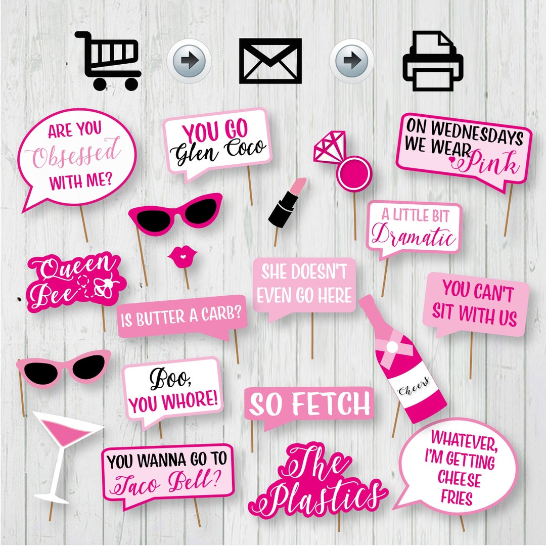 Mean Girls Photo Booth Printable Props Mean Girls Inspired Props, the