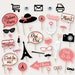 Paris Photo Booth Printable Props Paris Themed Party Paris | Etsy