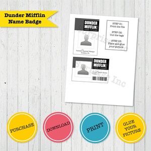 The Office Bundle - Dunder Mifflin Name Badge and Dundie Awards ...