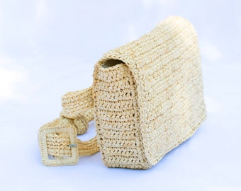 raffia bum bag
