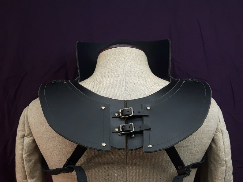 Neck Armor Piece in Real Leather for Medieval or Etsy