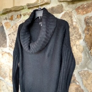 Mens black cowl neck sweater sale