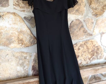 Sheer Sleeveless Little Black Dress: S.L. Fashions, Lined, Size 10