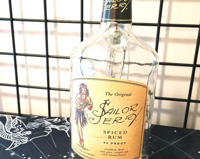 Empty Rum Bottle: Sailor Jack, Large with Handle - Craft Supply
