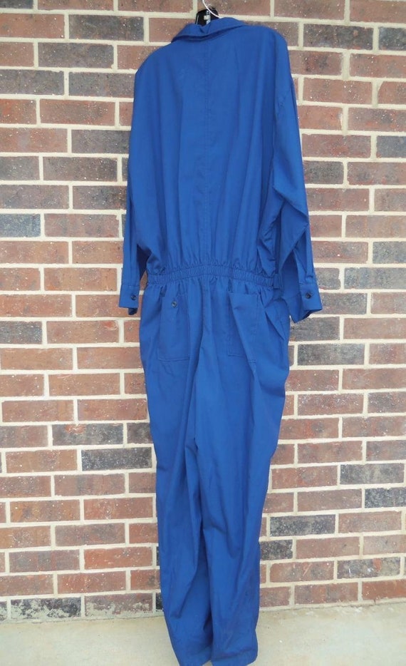 Vintage Mens Coveralls 70s Para Suit Blue Jumpsui… - image 7