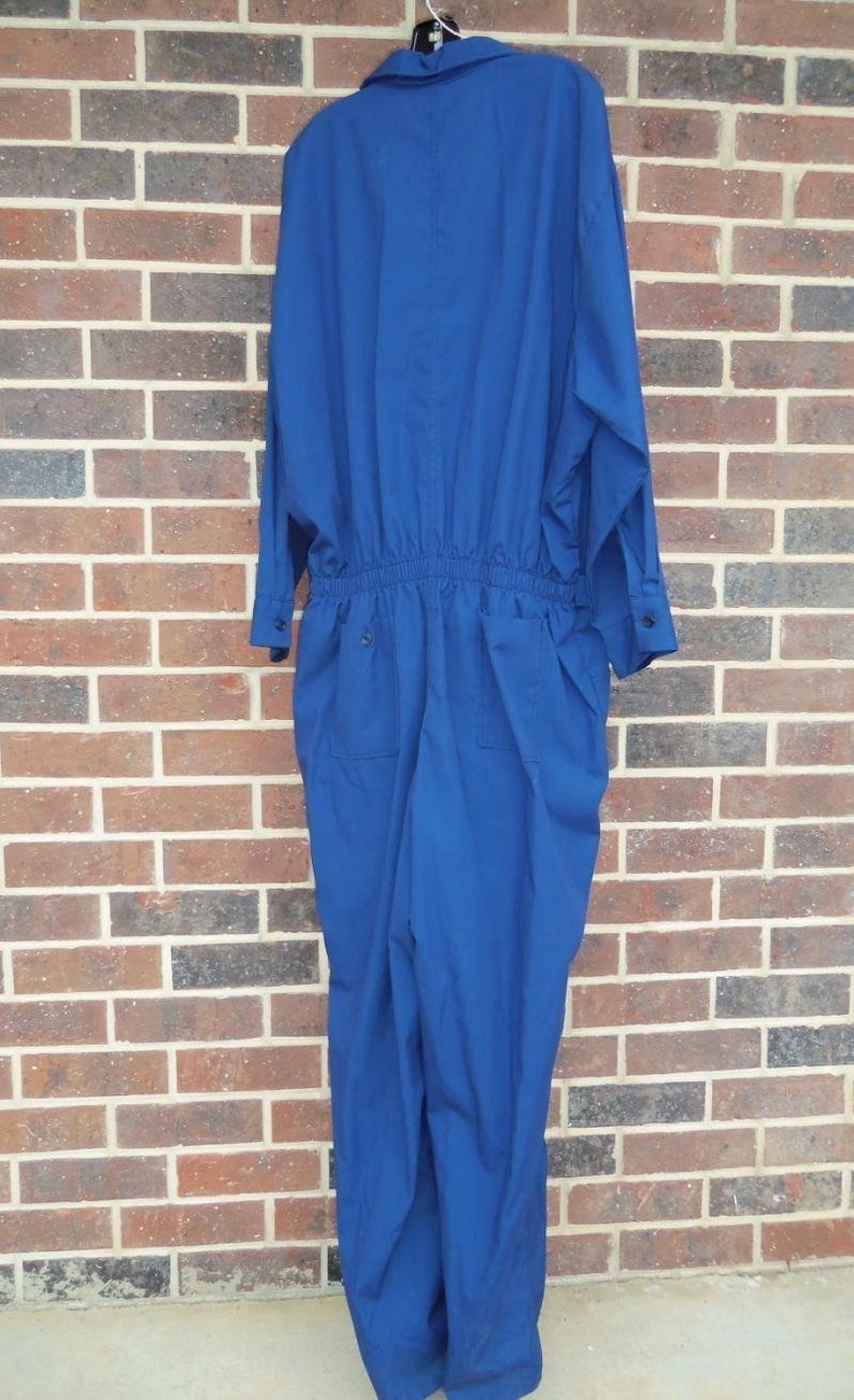 Vintage Mens Coveralls 70s Para Suit Blue Jumpsuit Sky Diving Mechanic Extra Large 56 Regular