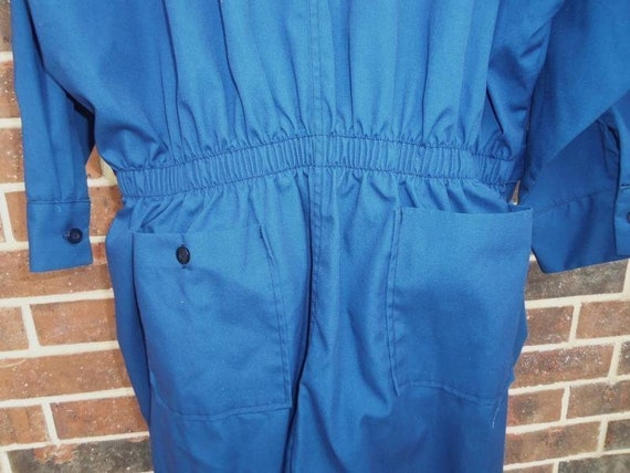 Vintage Mens Coveralls 70s Para Suit Blue Jumpsui… - image 4