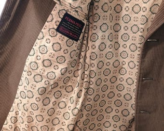クラシックスポーツブレザー Vintage Men's Brown Blue Glen Plaid Wool Sport Coat Blazer