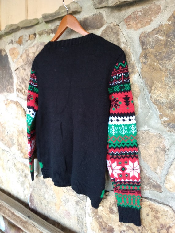 Ugly Christmas Sweater Santa Chimney Believe Larg… - image 5