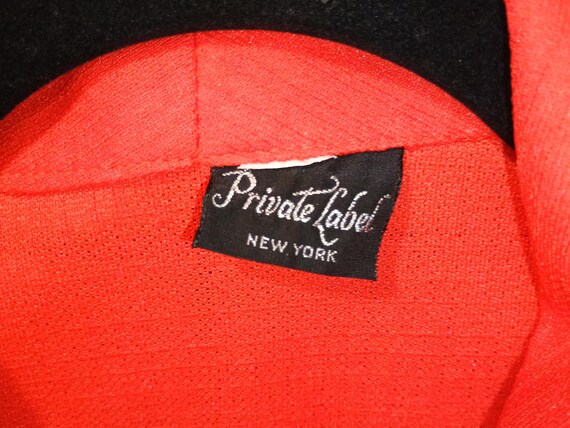 70s Orange Polyester Blazer: Stretch Seersucker, … - image 4