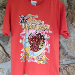 1994 Tee Shirt 70th Florida Citrus Festival Orange Medium Chest 38 100% Cotton FREE SHIPPING