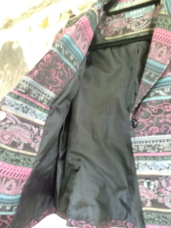 Vintage Koret Tribal Blazer: 90s One-Button Jacke… - image 3