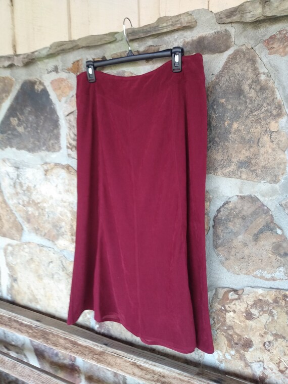 90s Fall Rust Skirt Ultra Suede Size 14 by Require