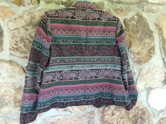 Vintage Koret Tribal Blazer: 90s One-Button Jacke… - image 2