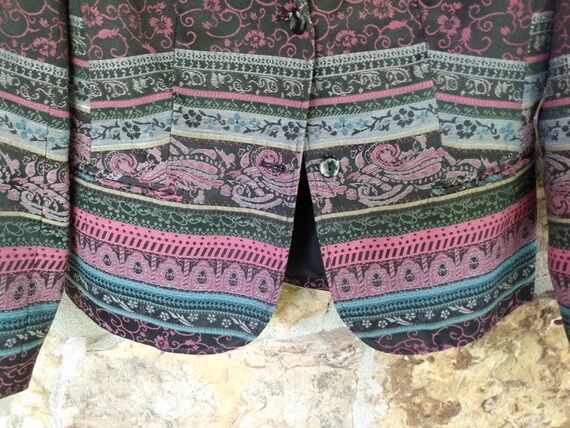 Vintage Koret Tribal Blazer: 90s One-Button Jacke… - image 5