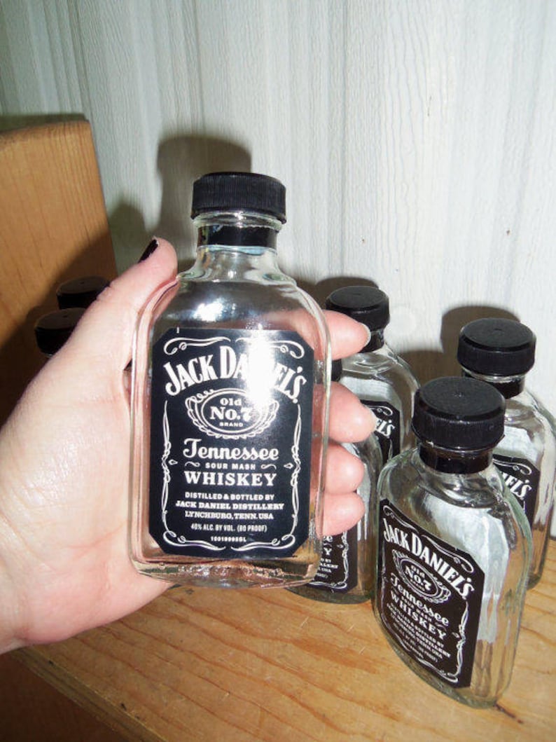 LOT of 10 EMPTY Jack Daniels Whiskey Bottles 100 Ml Glass Etsy