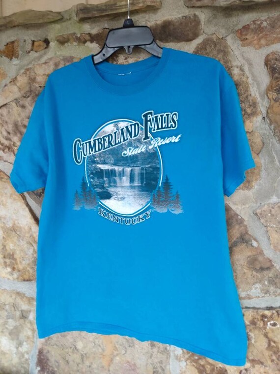 Blue Tee Shirt Cumberland Falls Resort Kentucky L… - image 3