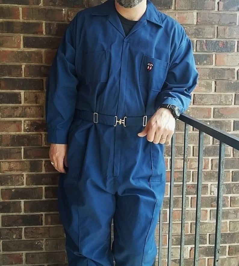 SALE Vintage Mens Coveralls 70s Para Suit Blue Jumpsuit Sky Etsy Hong
