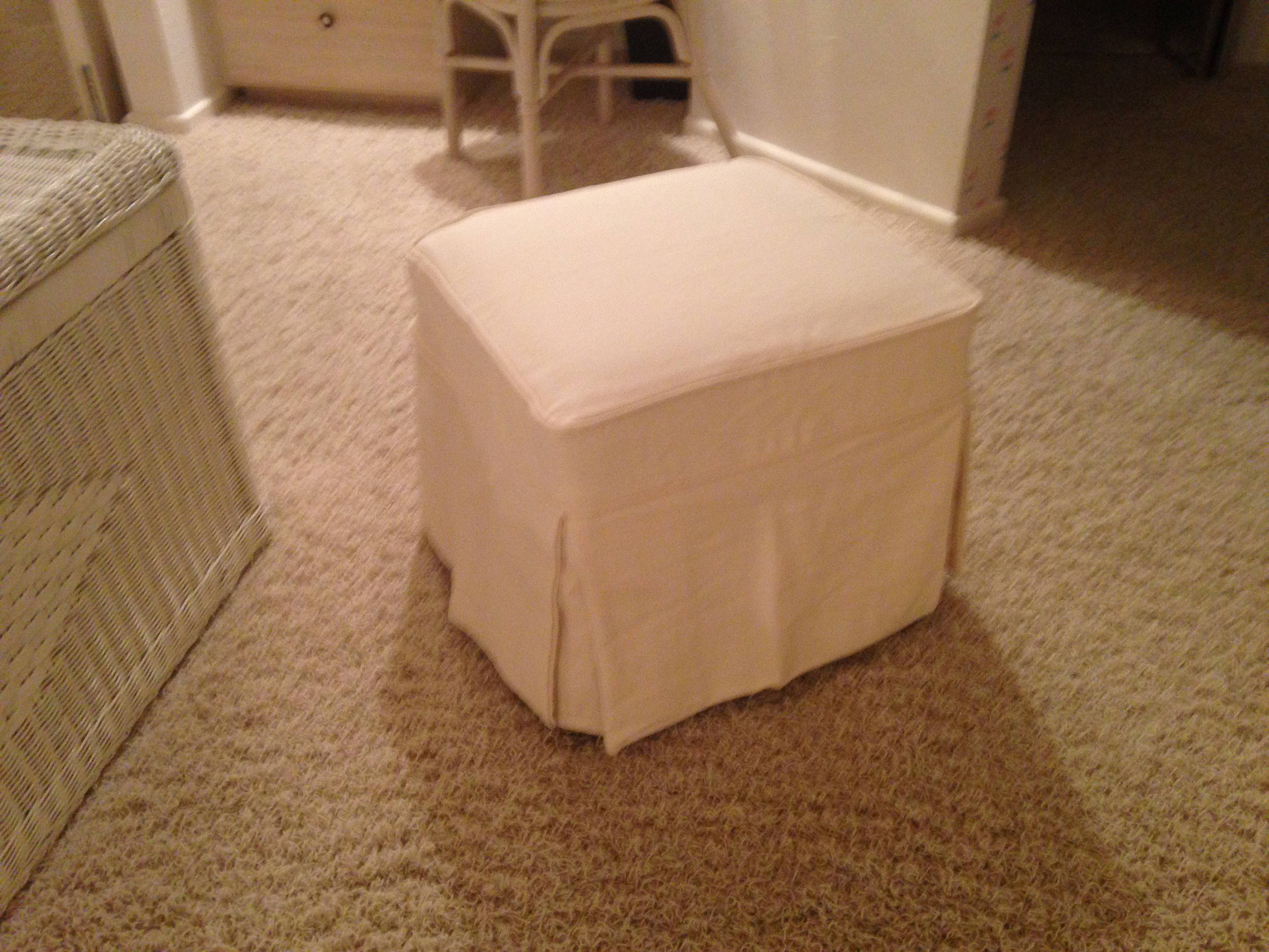 SLIPCOVER Small Ottoman under 18 Square Etsy