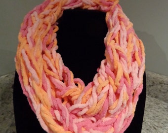 Arm Knitted Infinity Scarf