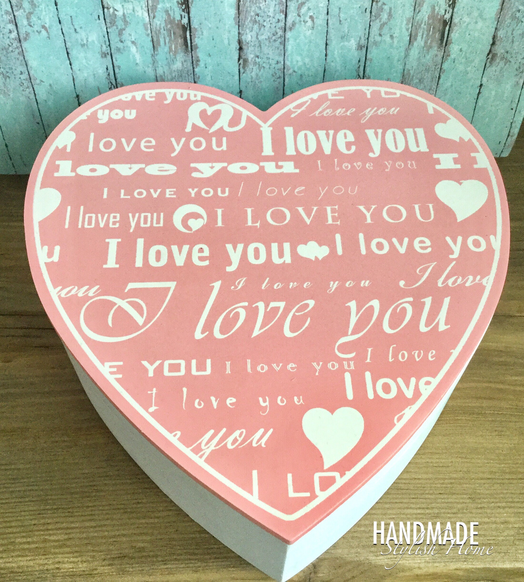 Valentine gift heart box wooden box pink heart box heart Etsy