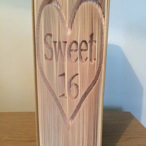 Sweet 16 cut and fold book art pattern