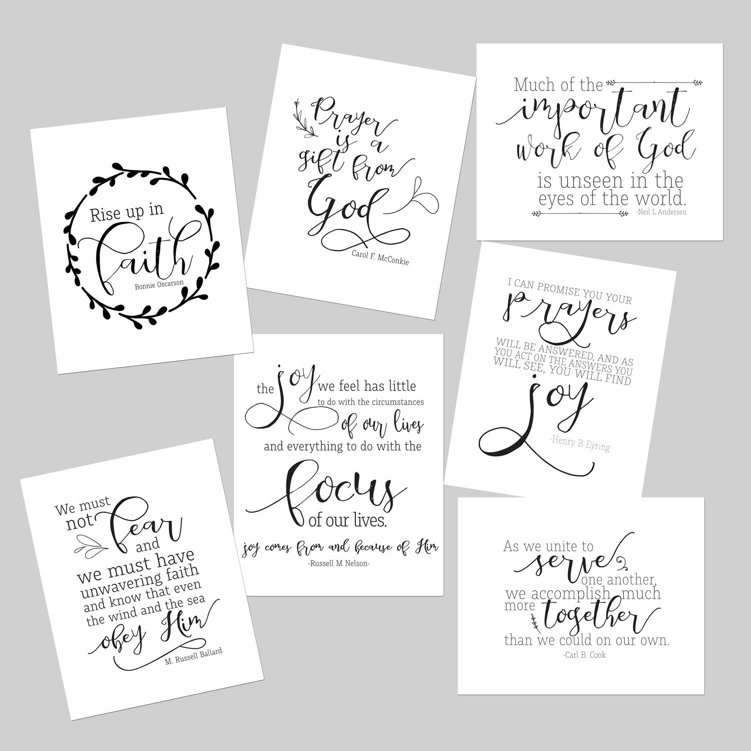 LDS Multiple Visiting Teaching Conference 2016 Quote Digital Print Pack / Visiting Teaching handouts and printables