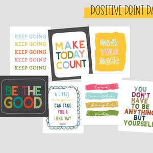 Lunch box notes/ positive print pack / positive affirmations print pack / do good make today count kid affirmation print pack