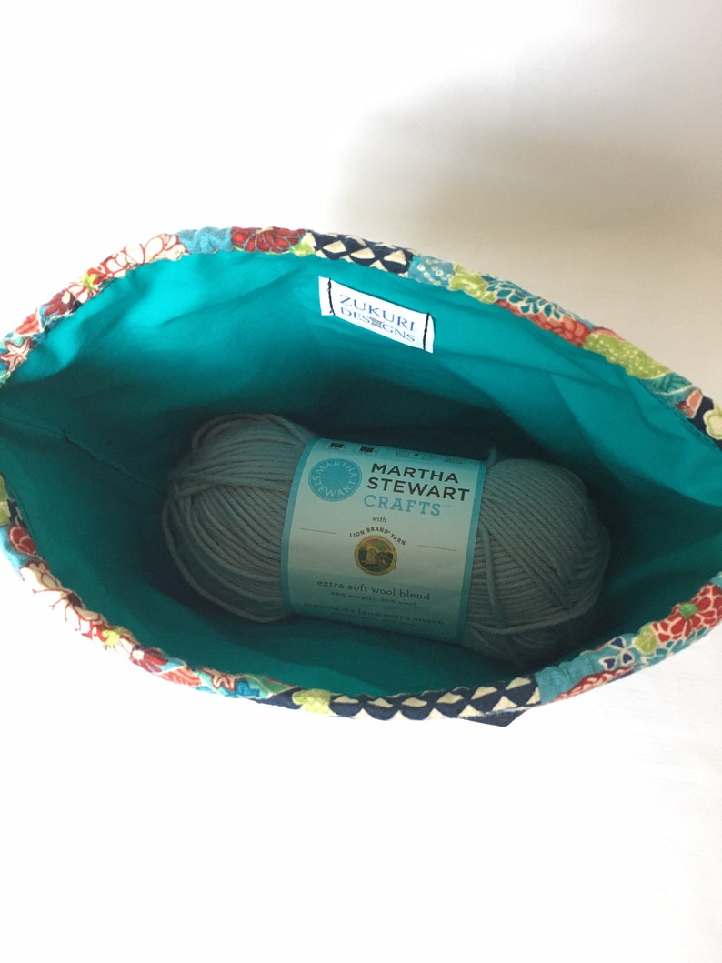 Drawstring Project Bag Knitting Project Bag Craft Bag Small Etsy