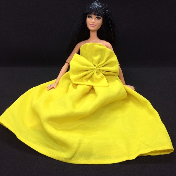 barbie doll yellow dress