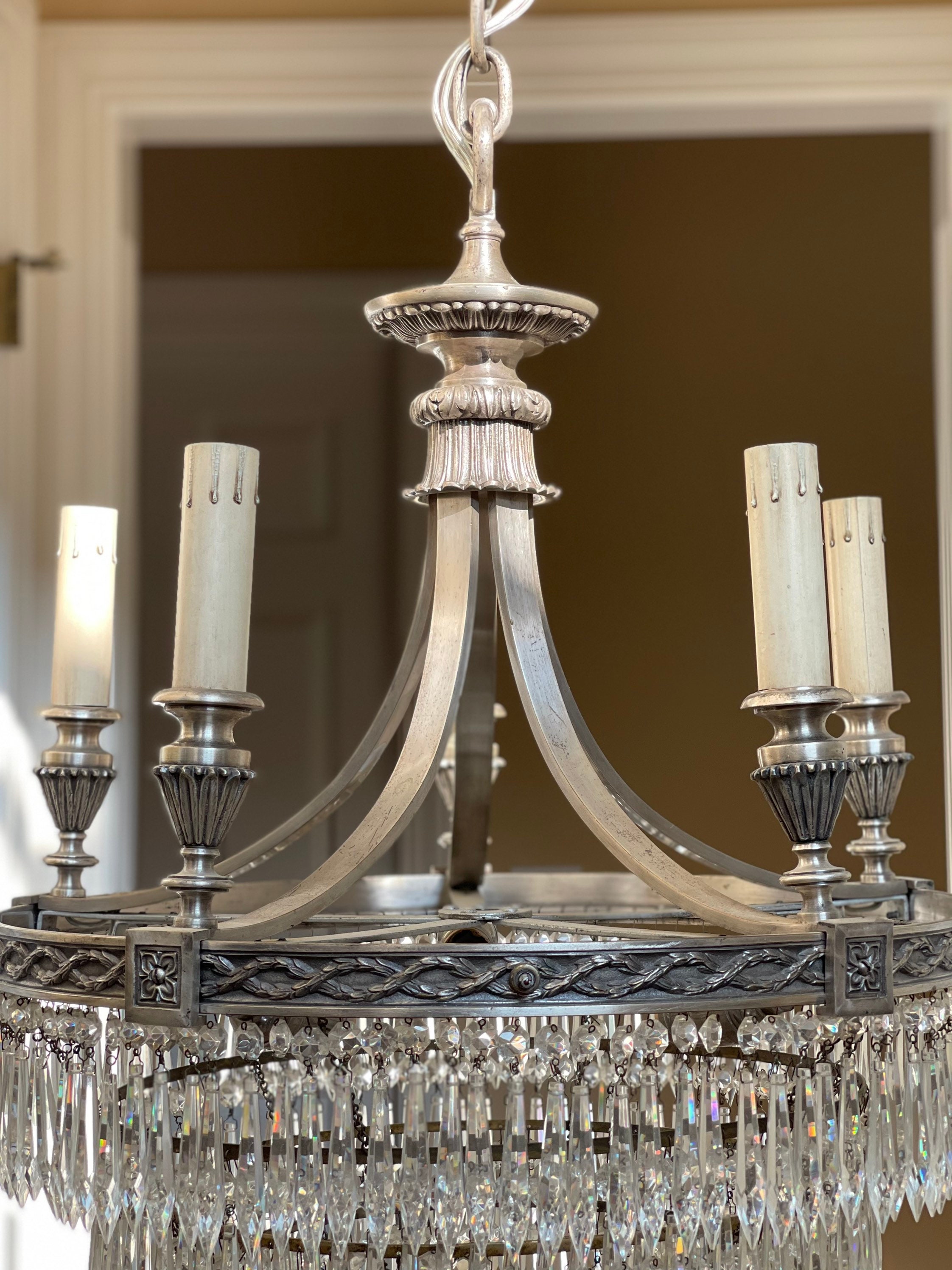 Antique Crystal Wedding Cake Chandelier French Victorian Etsy