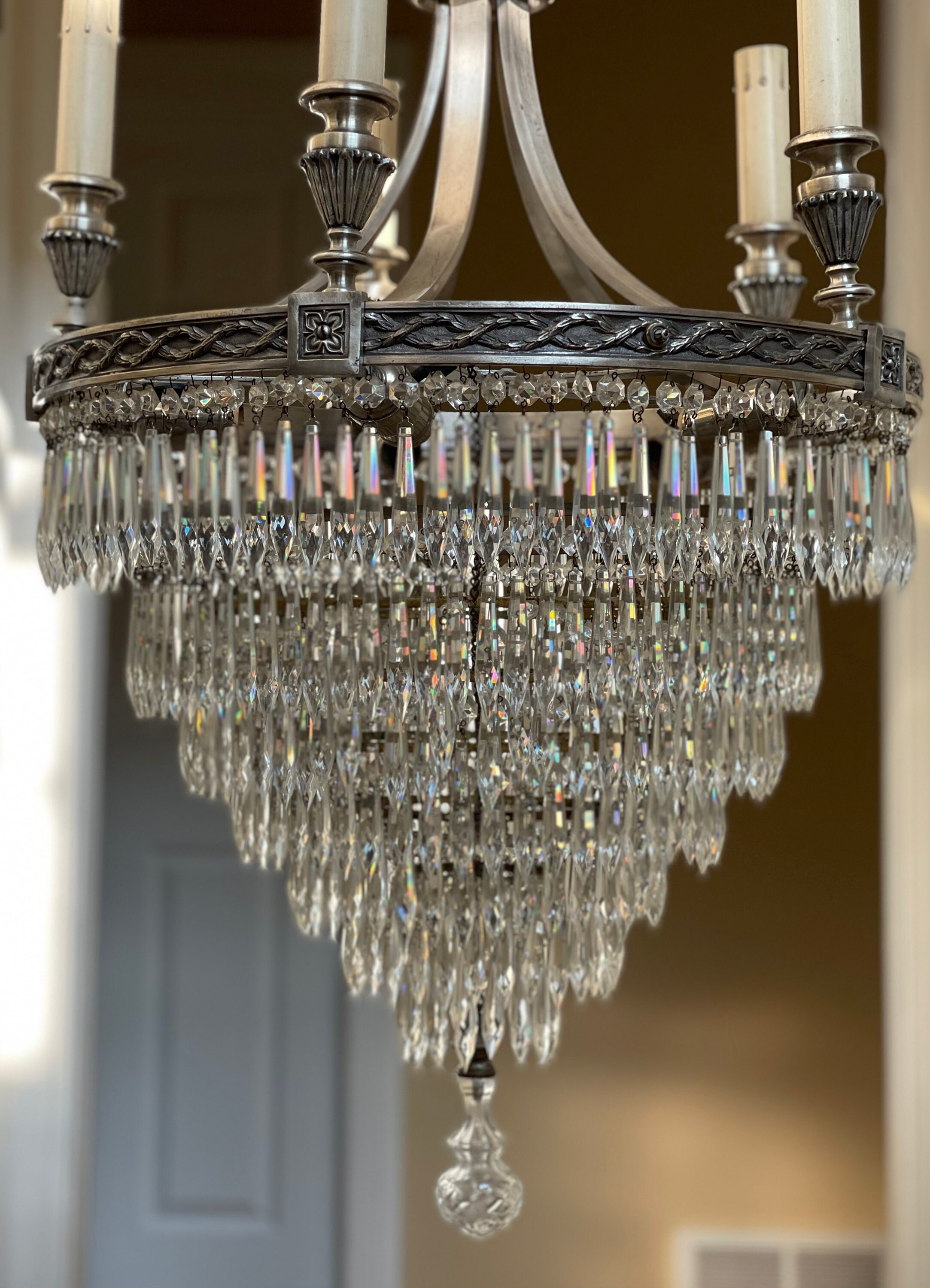 Antique Crystal Wedding Cake Chandelier French Victorian Etsy