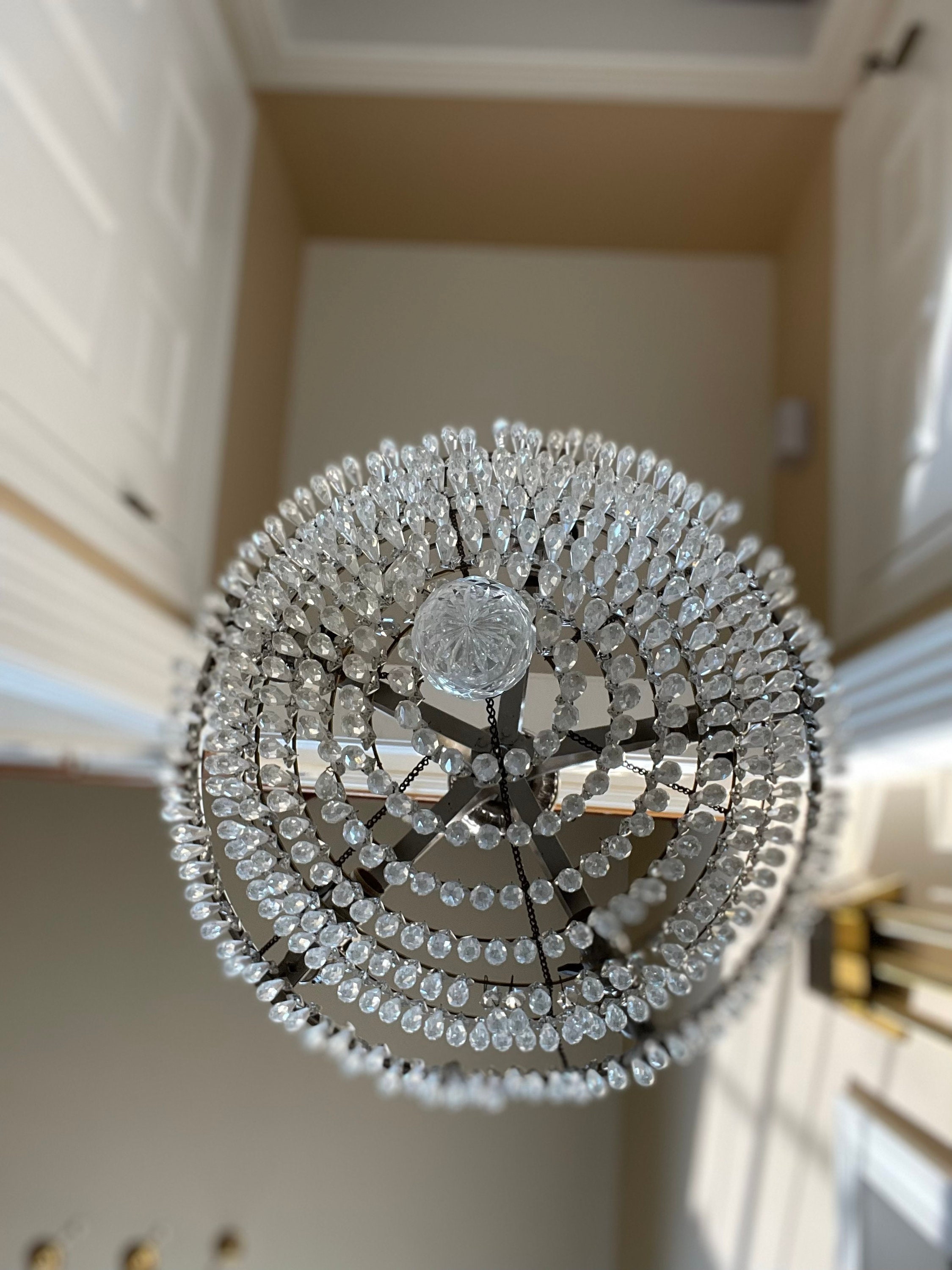 Antique Crystal Wedding Cake Chandelier French Victorian Etsy